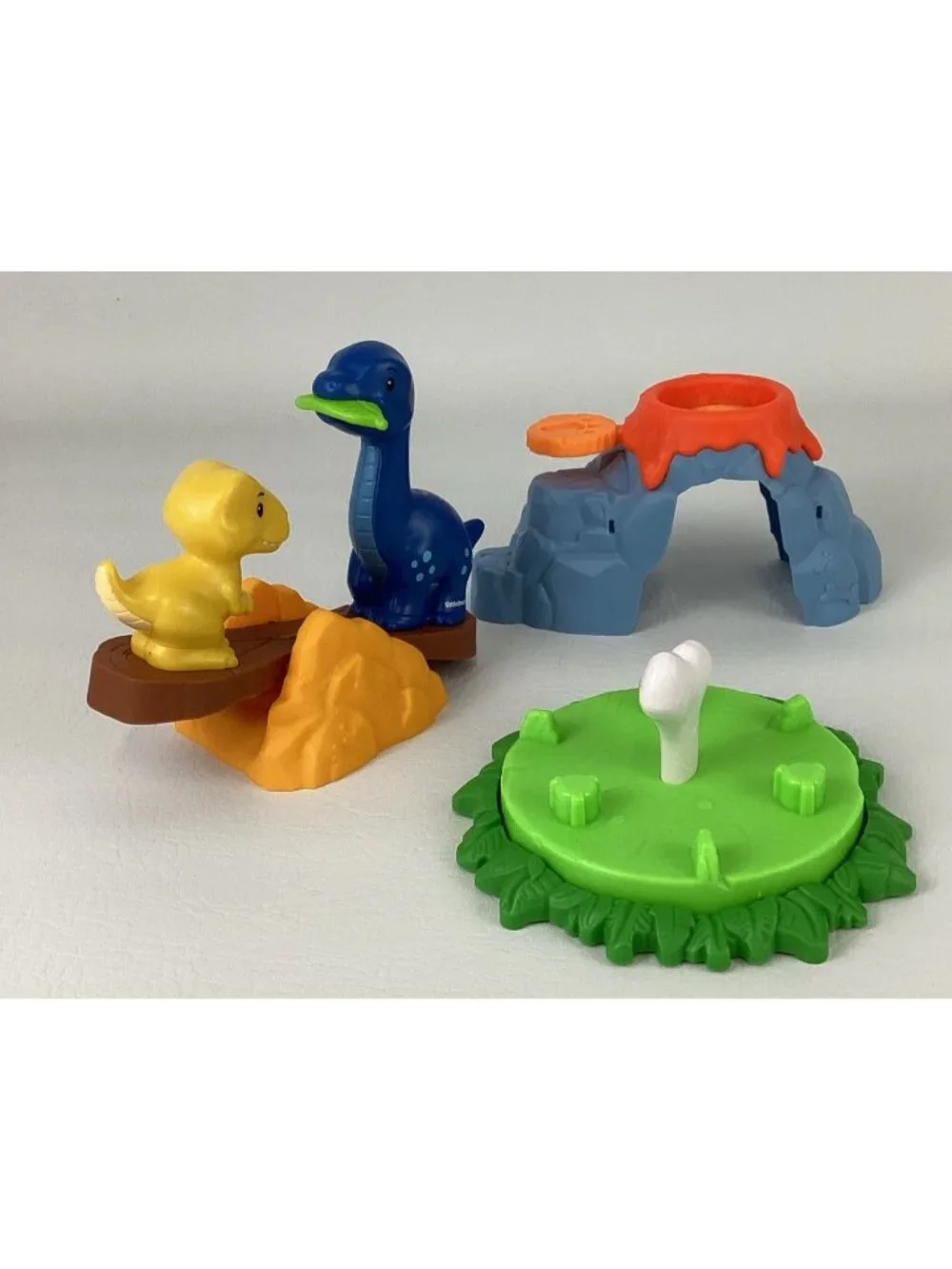 Fisher-Price Little People Spin & Play Dinosaur Playground w Popping Volcano Toy